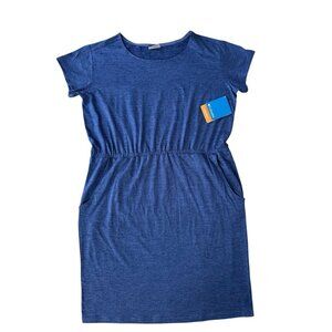 Columbia Women’s Pacific Haze Dress Size L Stretch Comfort Pockets Blue New $80